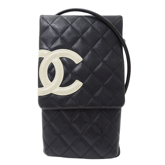 Chanel Cambon Shoulder Bag, Black Leather with Silver Hardware, Crossbody Poc... - Picture 1 of 15